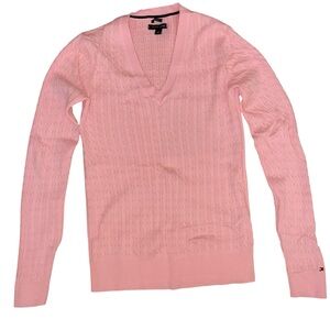 Tommy Hilfiger Pink Women's V-Neck Sweater